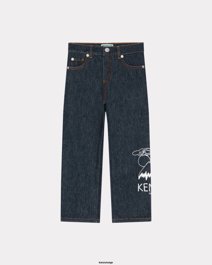 Kenzo klær barn kongeblå mount fuji'-jeans DVNVN728