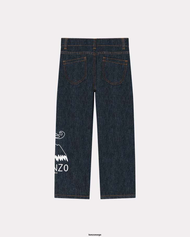 Kenzo klær barn kongeblå mount fuji'-jeans DVNVN728