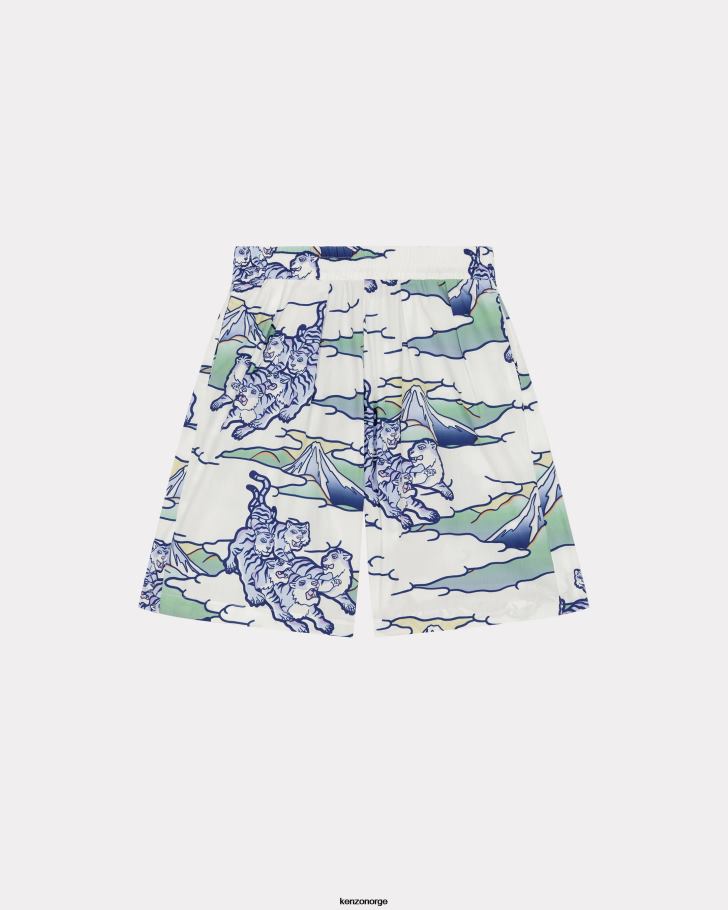 Kenzo klær barn ecru regnbuebermudashorts DVNVN762