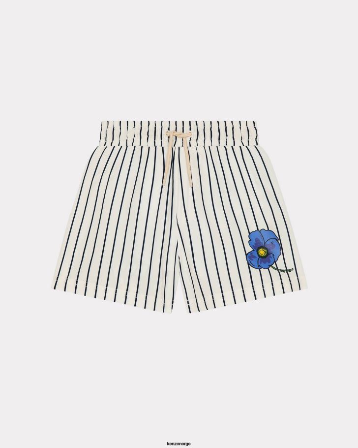 Kenzo klær barn krem capsule high summer' stripete badeshorts DVNVN742