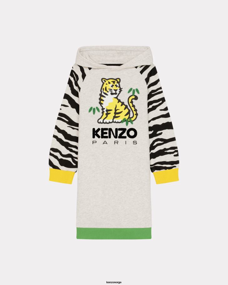 Kenzo klær barn tåkete grå kotora hettekjole DVNVN726