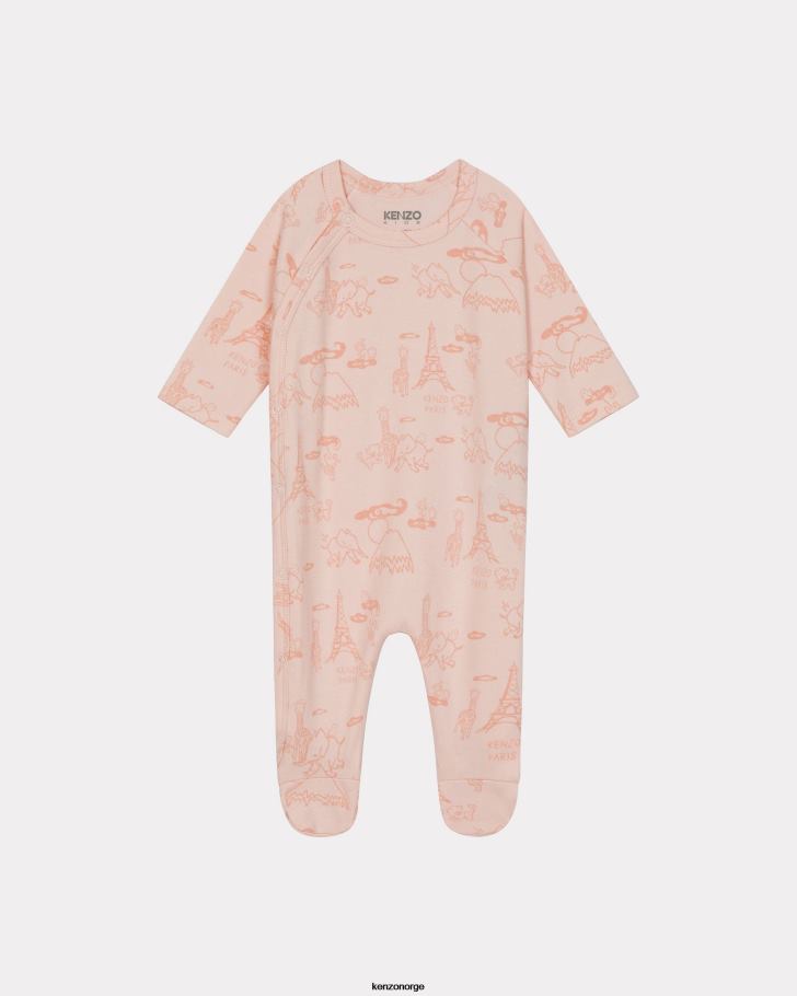 Kenzo klær barn bleknet rosa sett med 2 sovedrakter DVNVN766