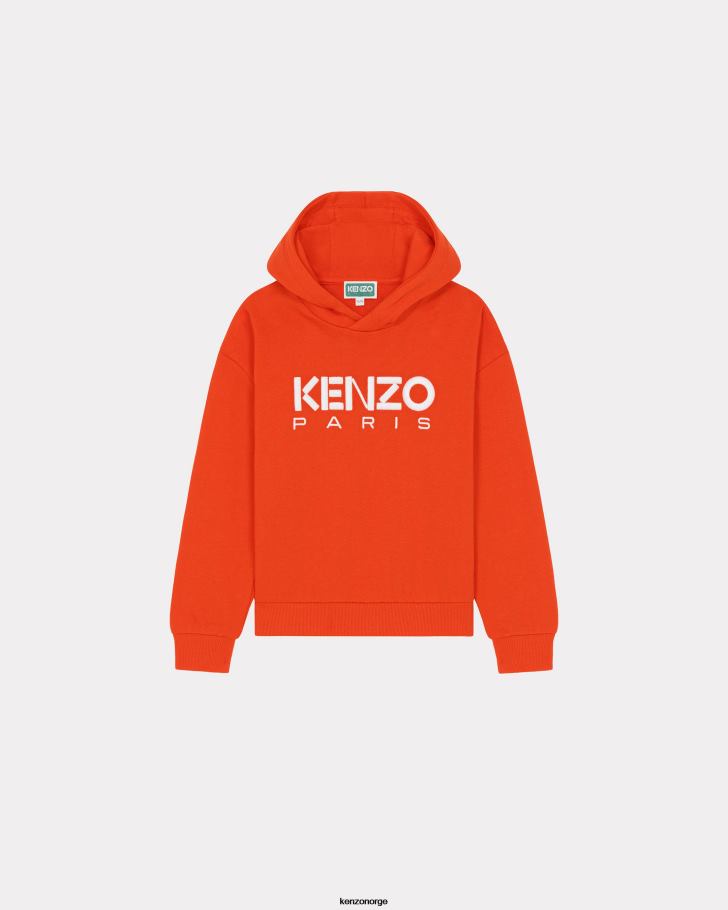 Kenzo klær barn ecru logo hettegenser DVNVN753
