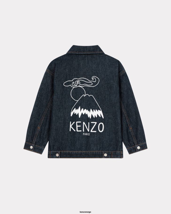 Kenzo klær barn kongeblå mount fuji' denimjakke DVNVN763