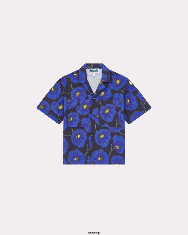 Kenzo klær barn kongeblå capsule high summer' valmueskjorte DVNVN788