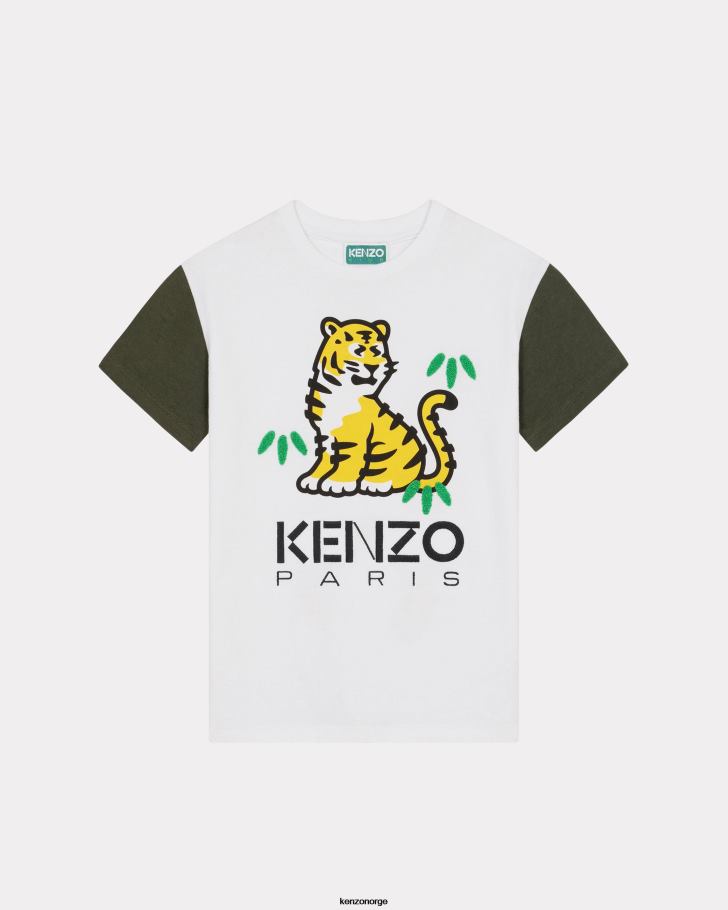 Kenzo klær barn hvit kotora t-skjorte DVNVN775