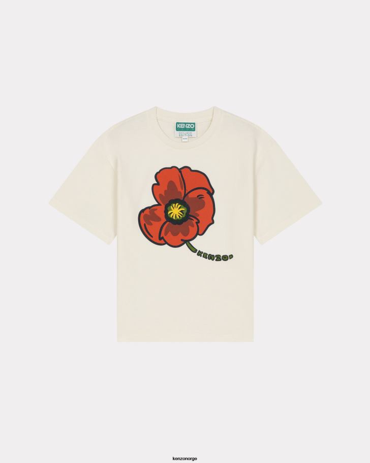 Kenzo klær barn krem capsule high summer' valmue t-skjorte DVNVN705
