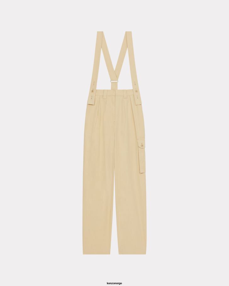 Kenzo klær kvinner beige paris' cargo bukser DVNVN632