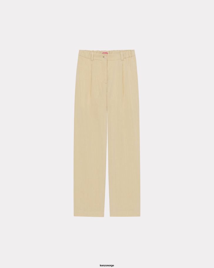 Kenzo klær kvinner beige skreddersydde elastiske bukser DVNVN600