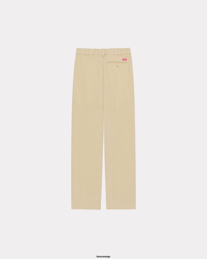 Kenzo klær kvinner beige skreddersydde elastiske bukser DVNVN600
