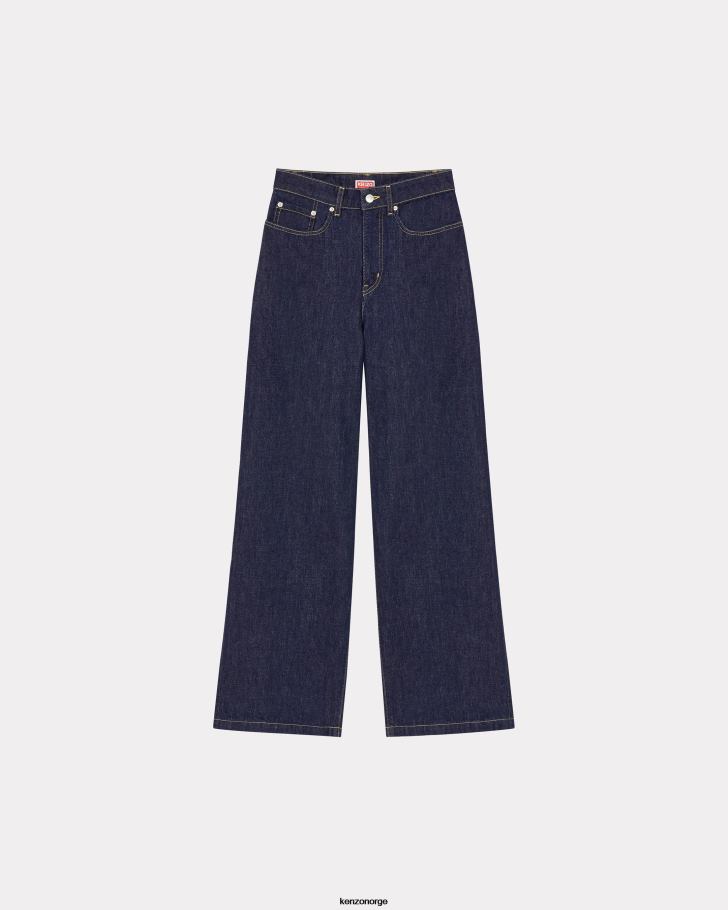 Kenzo klær kvinner blekk ayame jeans med bred passform DVNVN455
