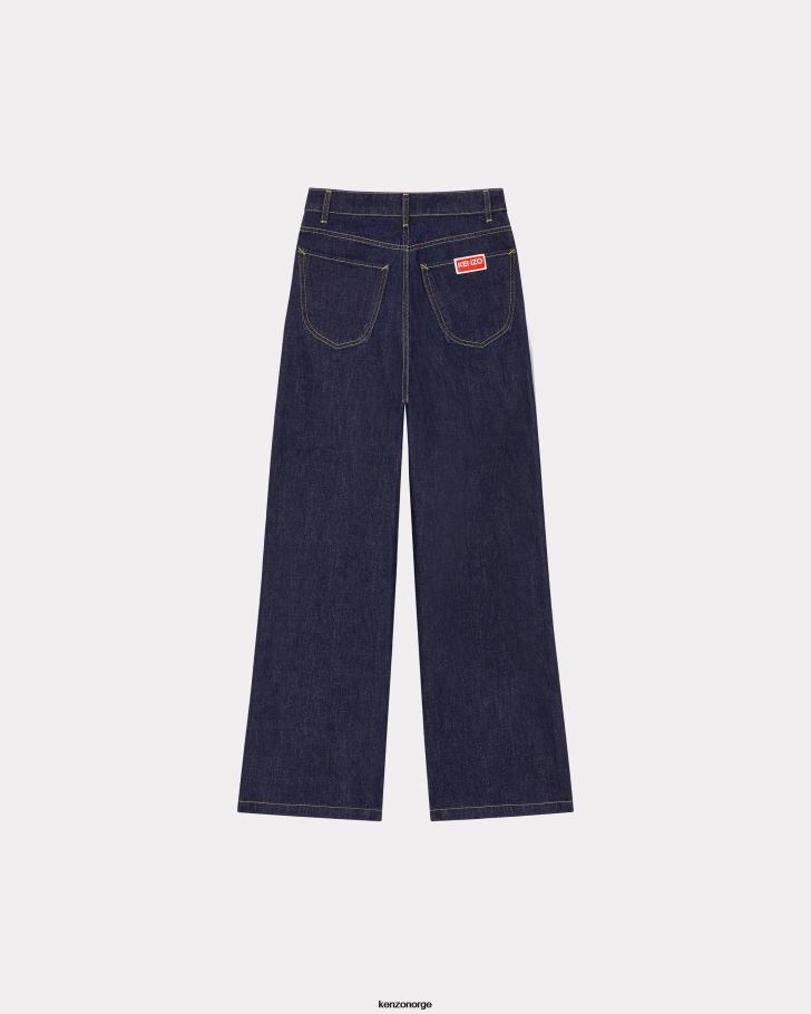 Kenzo klær kvinner blekk ayame jeans med bred passform DVNVN455