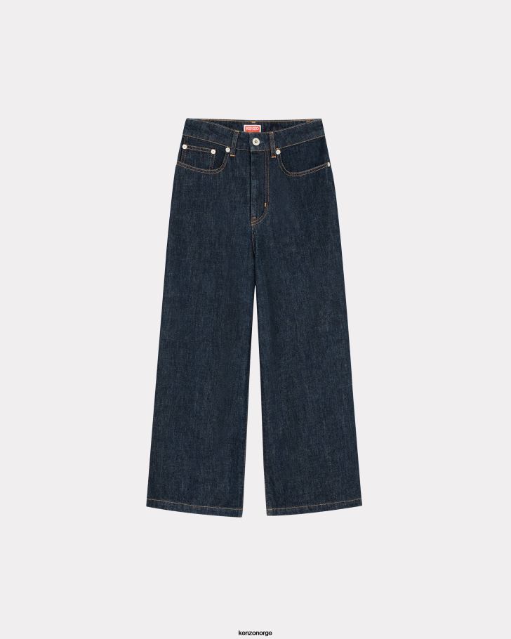 Kenzo klær kvinner skyll blå denim sumire cropped jeans DVNVN441