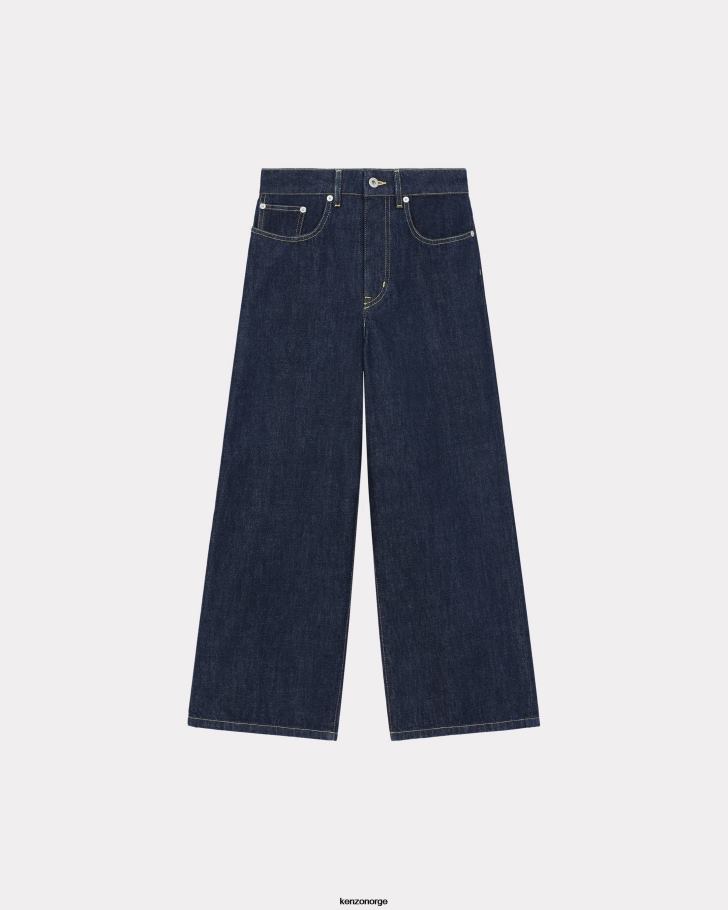 Kenzo klær kvinner skyll blå denim sumire cropped jeans DVNVN593