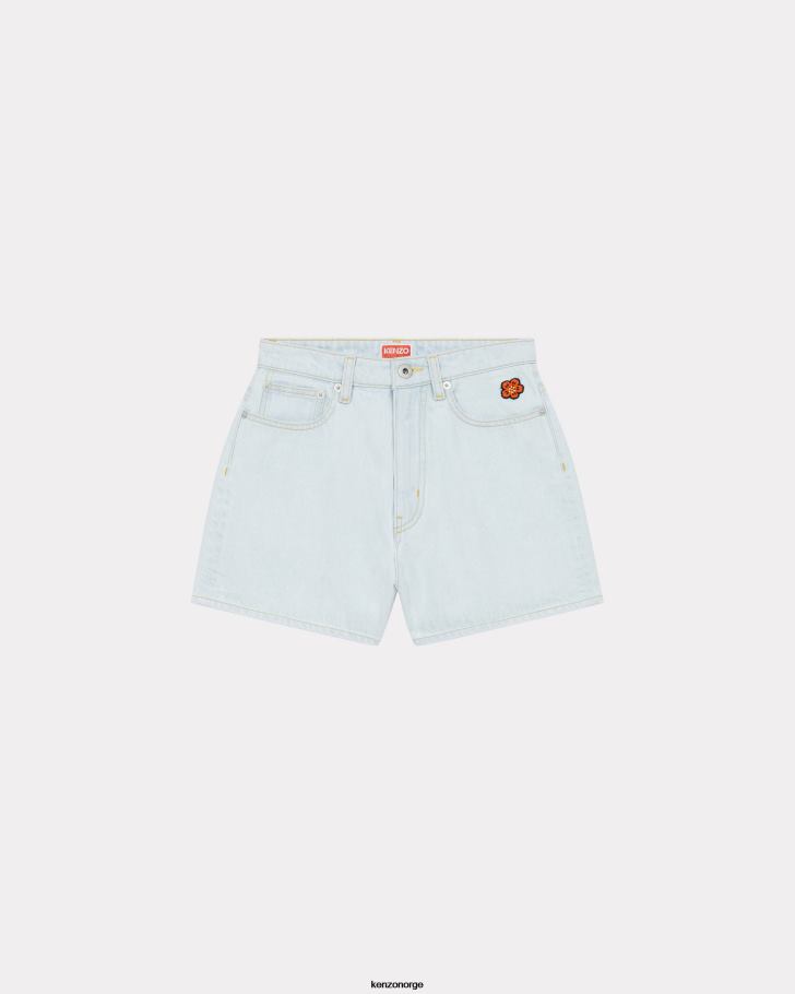 Kenzo klær kvinner bleket blå denim dongerishorts DVNVN587
