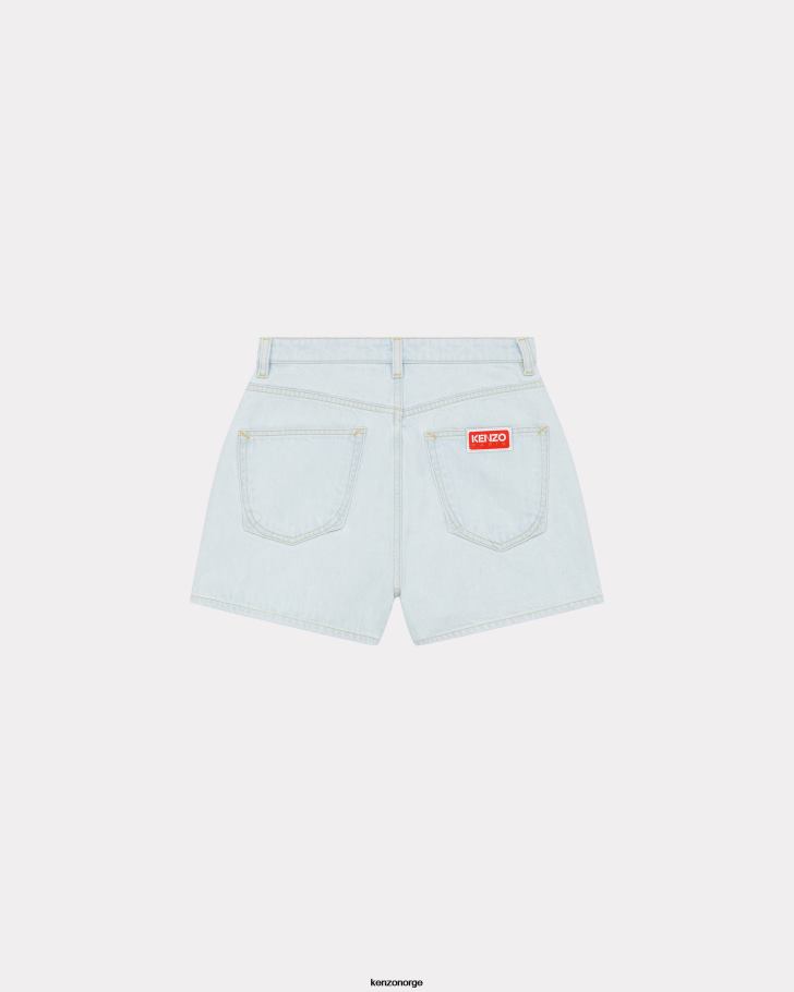 Kenzo klær kvinner bleket blå denim dongerishorts DVNVN587