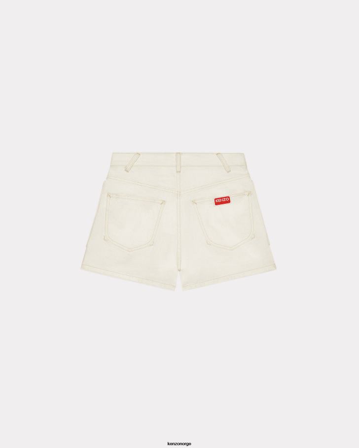 Kenzo klær kvinner bleket hvit denim dongerishorts. DVNVN598