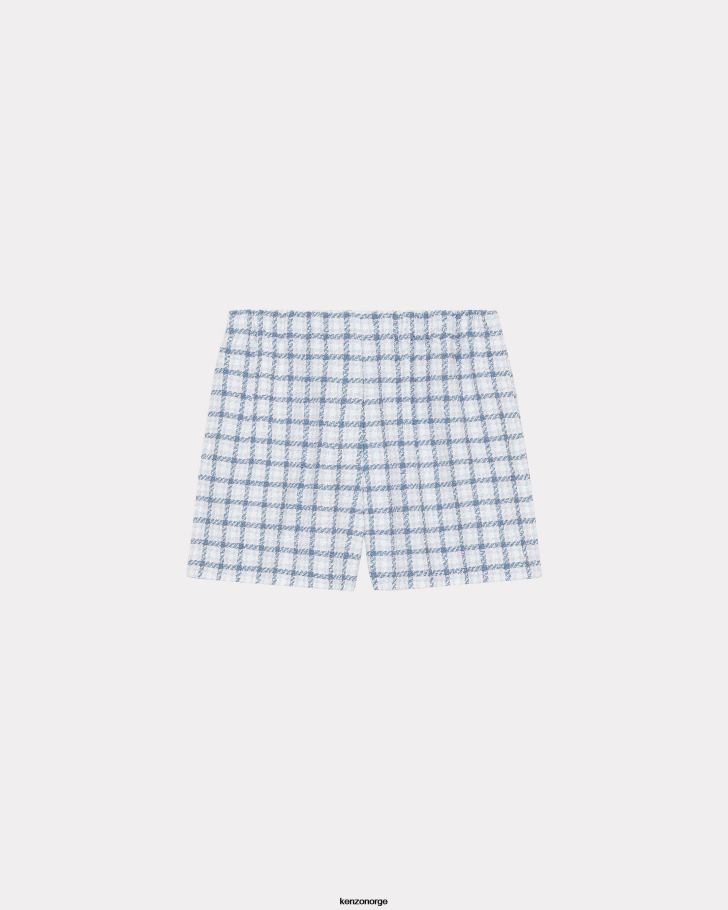 Kenzo klær kvinner cyan sjekk shorts DVNVN389