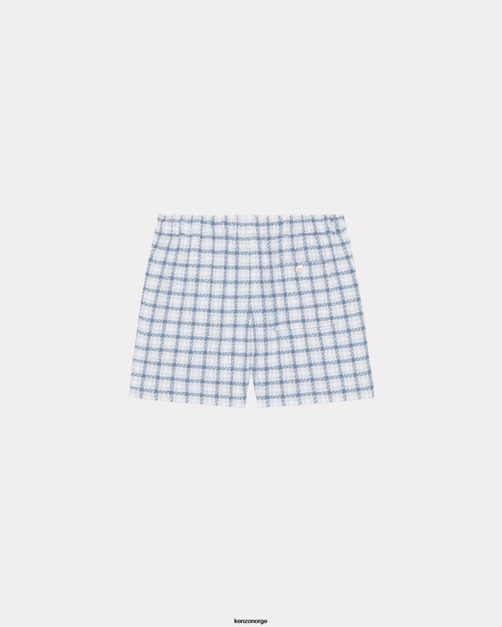 Kenzo klær kvinner cyan sjekk shorts DVNVN389
