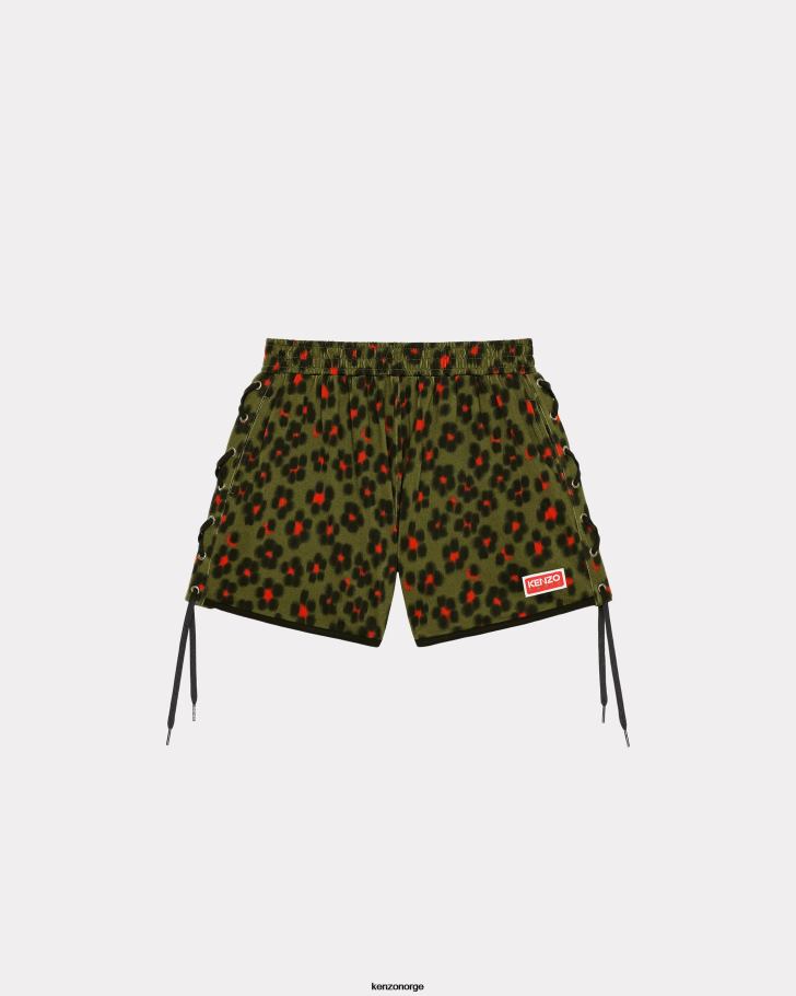 Kenzo klær kvinner kaki hana leopardshorts DVNVN496