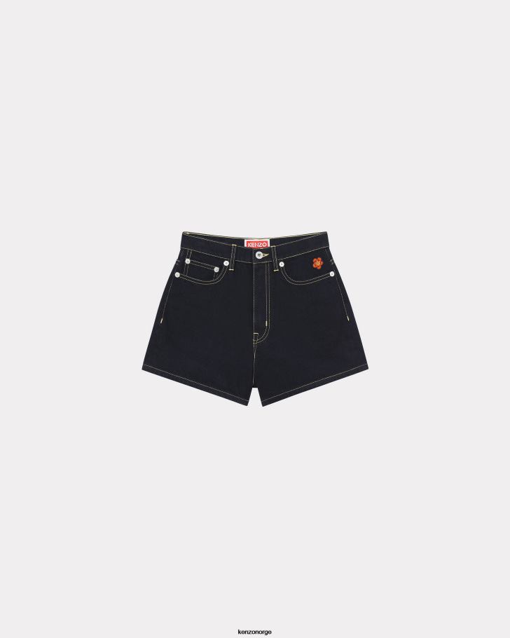 Kenzo klær kvinner skyll svart denim dongerishorts DVNVN670