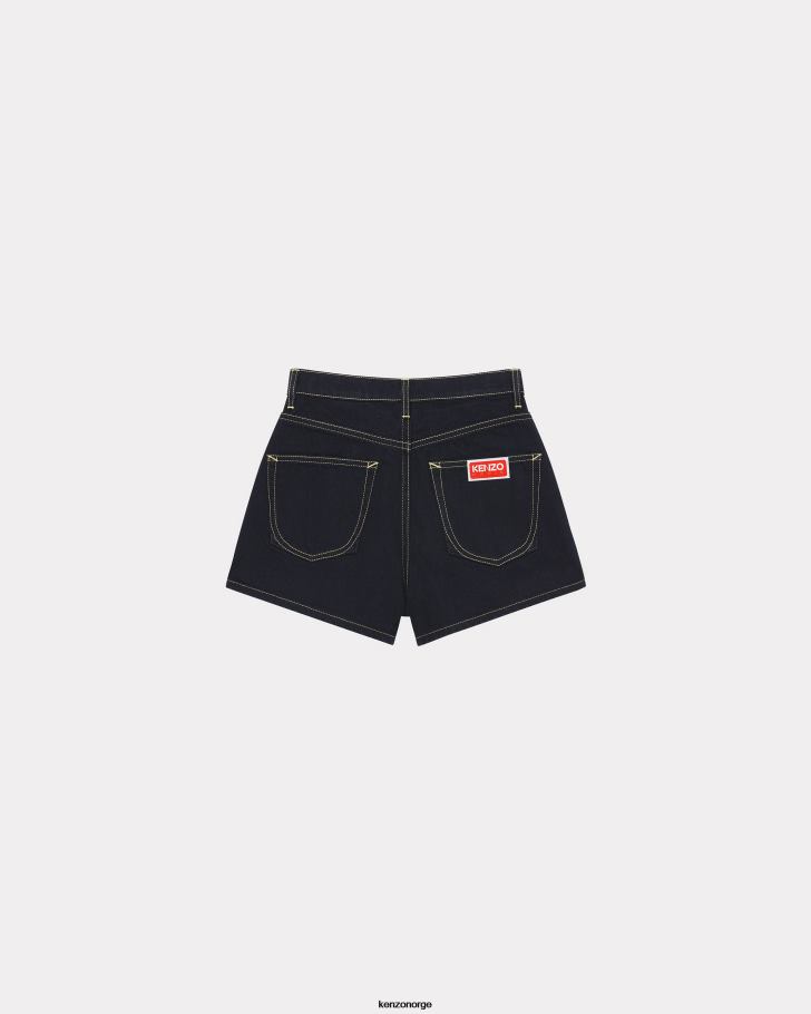 Kenzo klær kvinner skyll svart denim dongerishorts DVNVN670