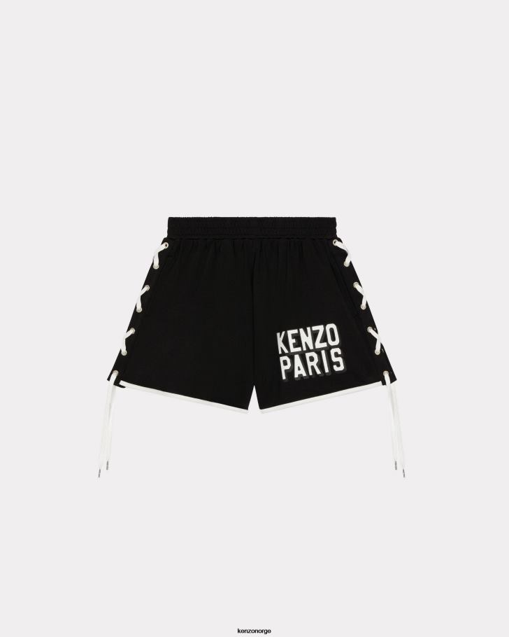 Kenzo klær kvinner svart paris snøreshorts DVNVN631