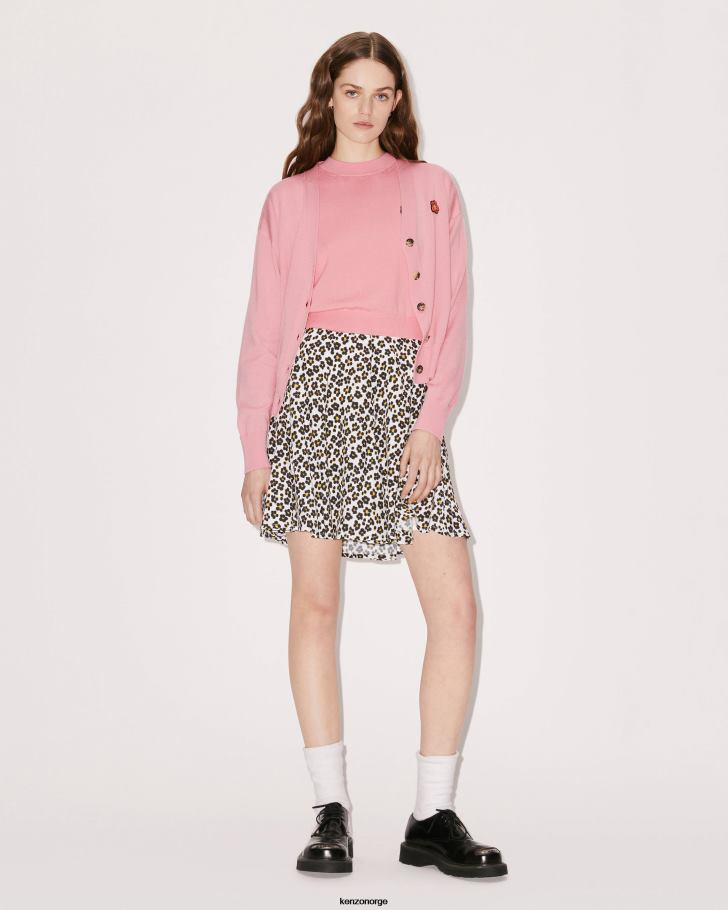 Kenzo klær kvinner off white hana leopard' utsvingte miniskjørt DVNVN419