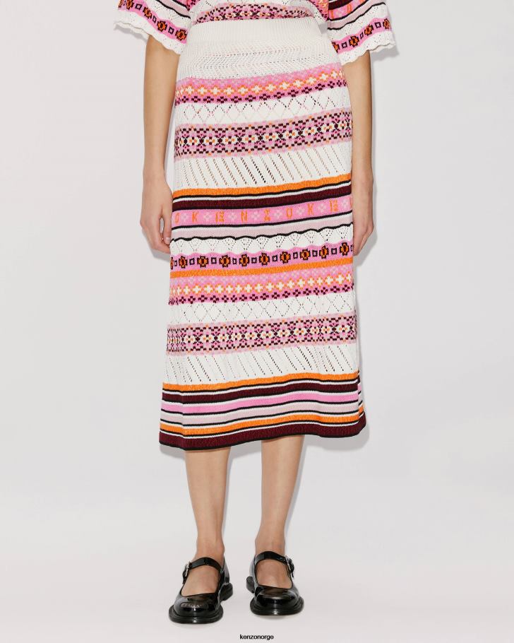 Kenzo klær kvinner rose fair isle' midiskjørt DVNVN457