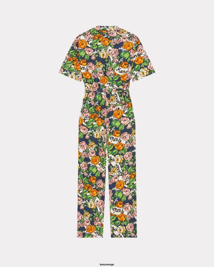 Kenzo klær kvinner midnatt blå hawaiiansk blomsterdress DVNVN559
