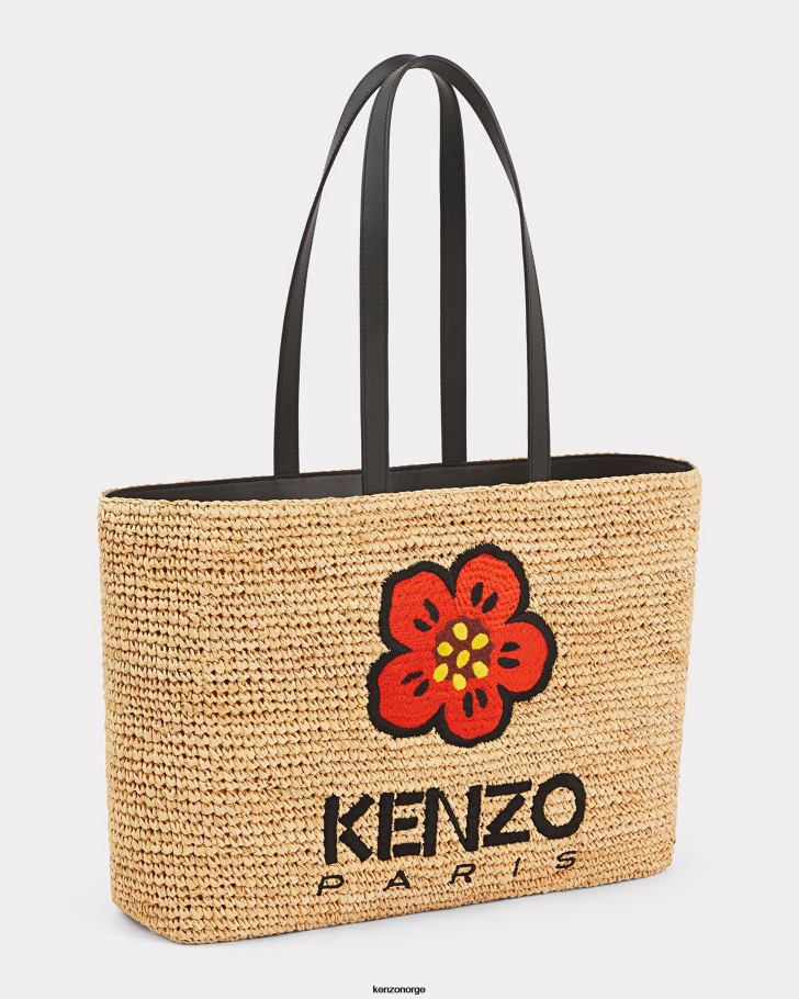 Kenzo tilbehør kvinner svart stor raffia veske DVNVN943