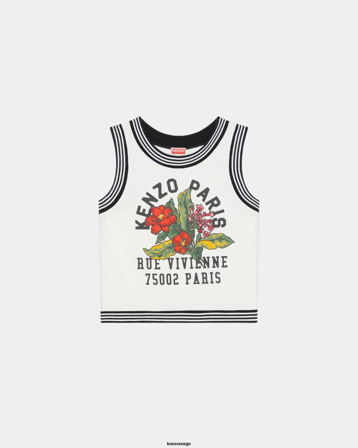 Kenzo klær kvinner off white aloha flower tattoo' løs tanktopp DVNVN555