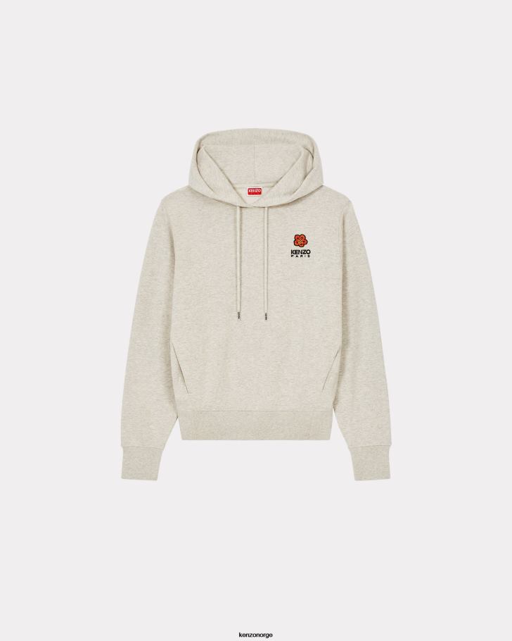 Kenzo klær kvinner blek grå boke flower' crest hettegenser DVNVN645