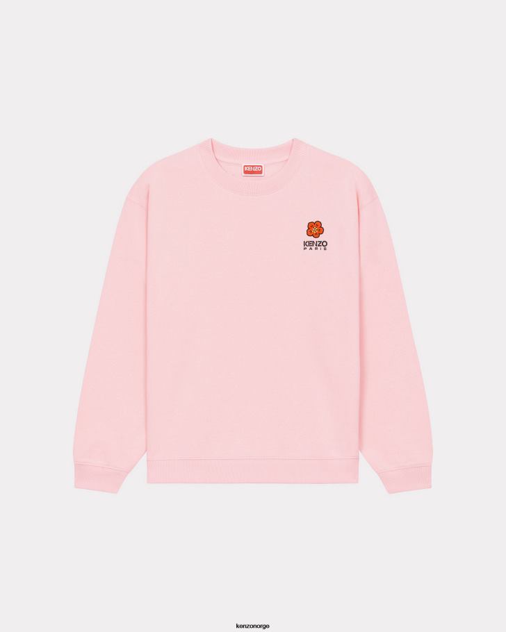 Kenzo klær kvinner bleknet rosa genser med boke flower crest DVNVN521