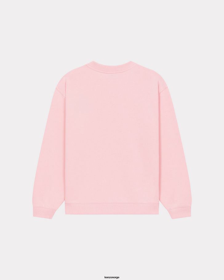 Kenzo klær kvinner bleknet rosa genser med boke flower crest DVNVN521