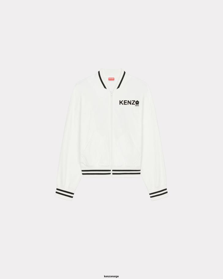 Kenzo klær kvinner off white boke flower 2,0-tommers genser med glidelås DVNVN550