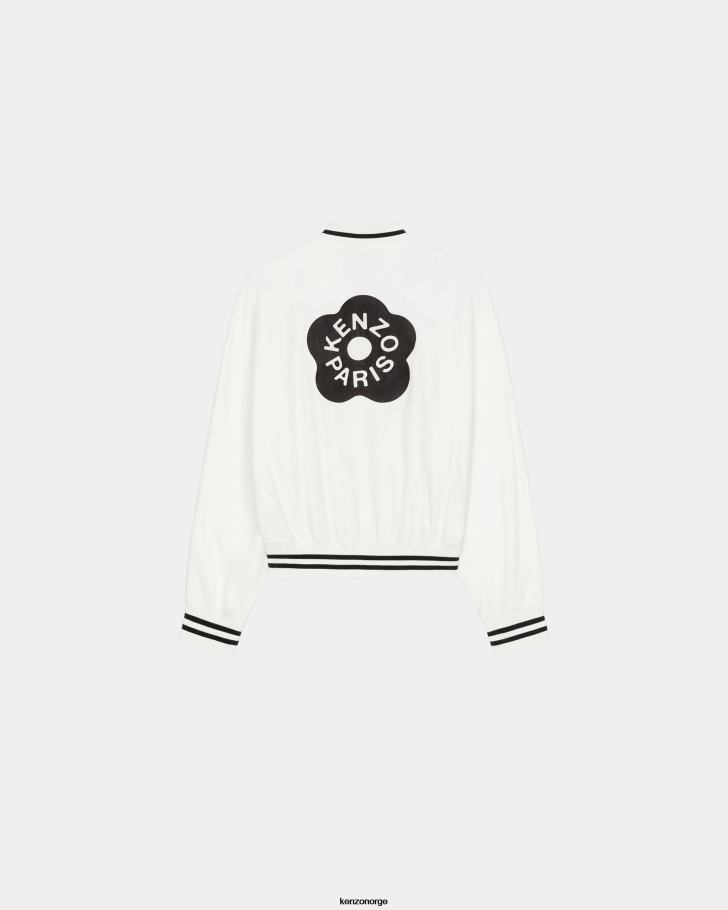 Kenzo klær kvinner off white boke flower 2,0-tommers genser med glidelås DVNVN550