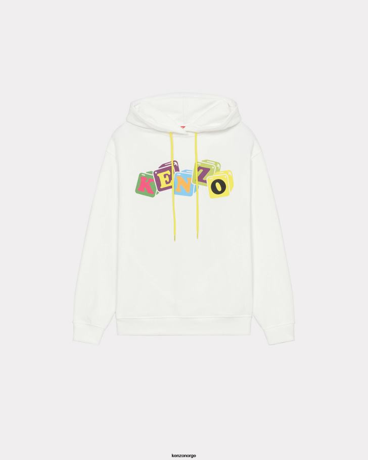 Kenzo klær kvinner off white boke hettegenser DVNVN402