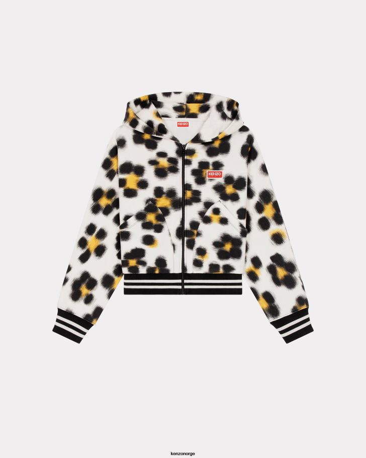Kenzo klær kvinner off white hana leopard hettegenser DVNVN454