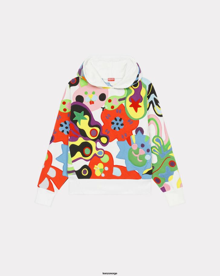Kenzo klær kvinner off white hettegenser DVNVN430