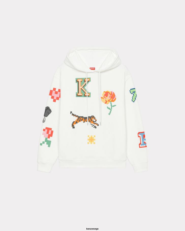 Kenzo klær kvinner off white pixel' hettegenser DVNVN540