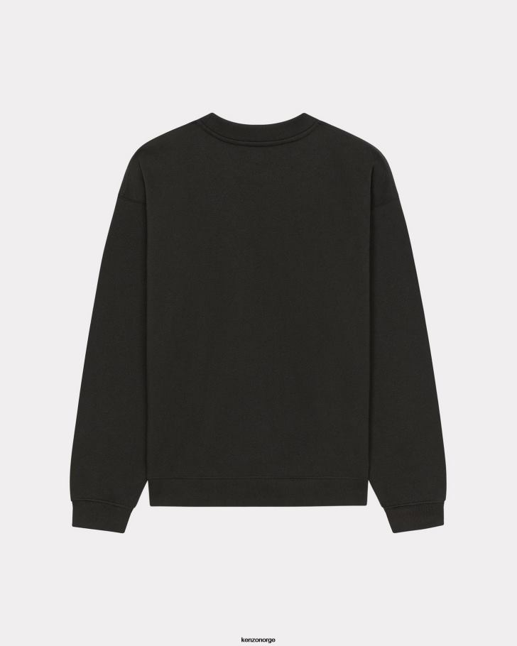 Kenzo klær kvinner svart genser med boke flower crest DVNVN453