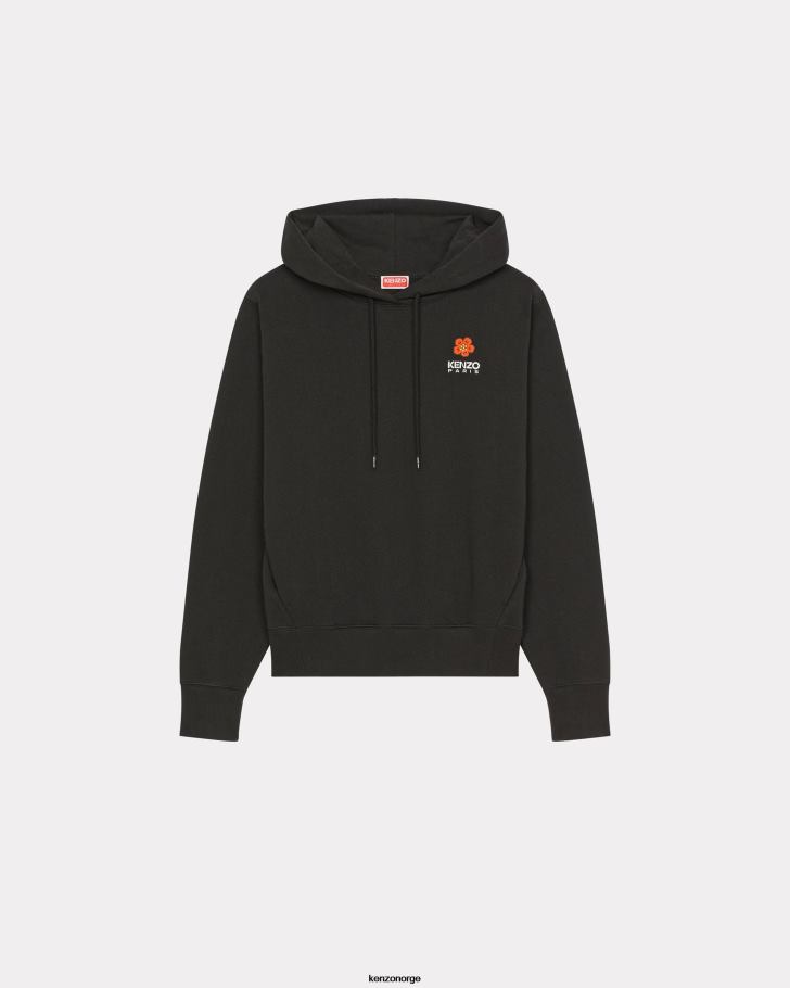 Kenzo klær kvinner svart hettegenser med boke flower motiv DVNVN459