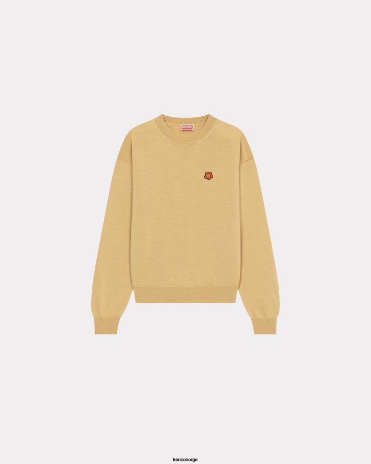 Kenzo klær kvinner beige boke flower' crest ullgenser DVNVN411