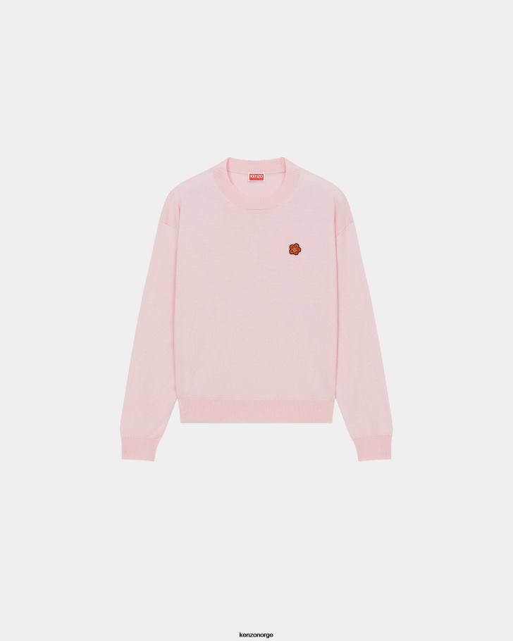 Kenzo klær kvinner bleknet rosa boke flower' crest ullgenser DVNVN466