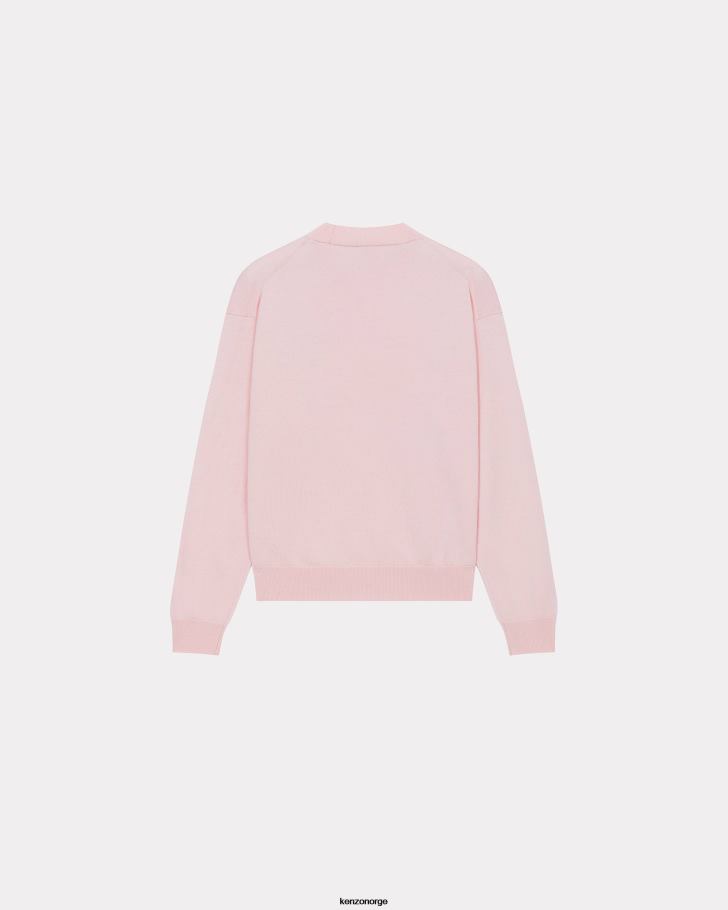 Kenzo klær kvinner bleknet rosa boke flower' crest ullgenser DVNVN466