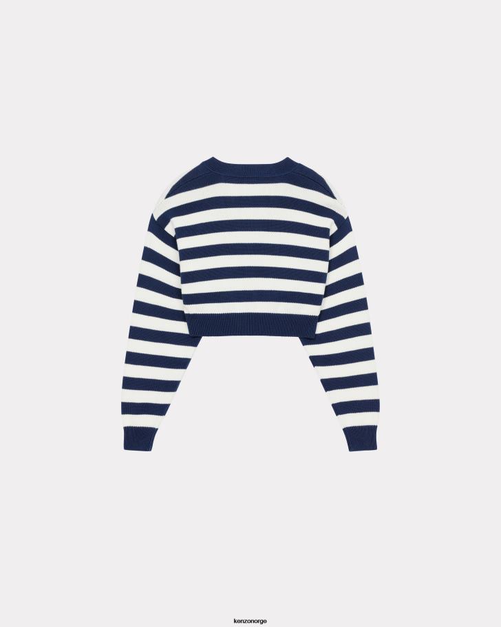 Kenzo klær kvinner midnatt blå nautical stripes cardigan DVNVN397