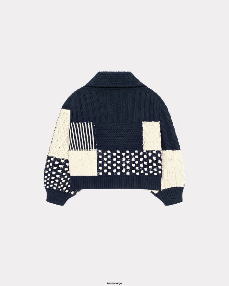 Kenzo klær kvinner midnatt blå sailor' boble cardigan DVNVN385
