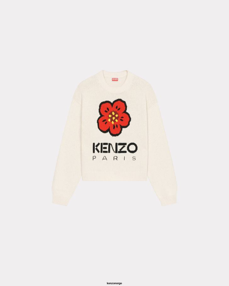 Kenzo klær kvinner off white genser med bokeblomst DVNVN499