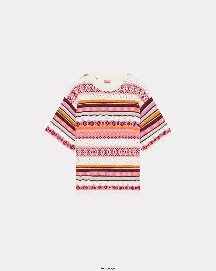 Kenzo klær kvinner rose fair isle' oversized genser DVNVN471